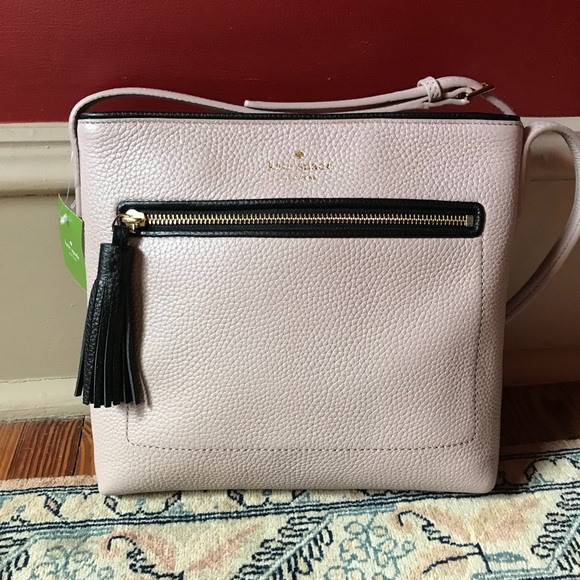 kate spade Handbags - Kate Spade almond/blk Dessi crossbody NWT